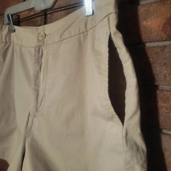 OVS Classic Tailored Fit Cotton Twill Shorts - Tan - Size 12 (Euro Size 44) - Picture 3 of 10